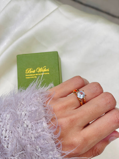 Aurora Classic Crystal Ring